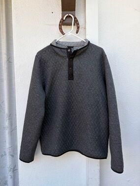 Excellent Condition Gray Men's Marine Layer Corbet Diamond Quilted Pullover (L)